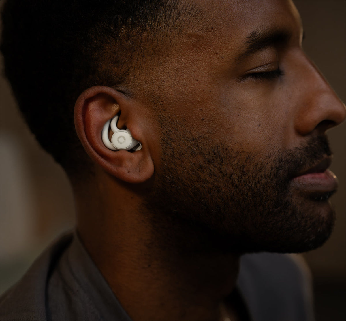 Side profile showing how small Sleepbuds 2 sit in the ear