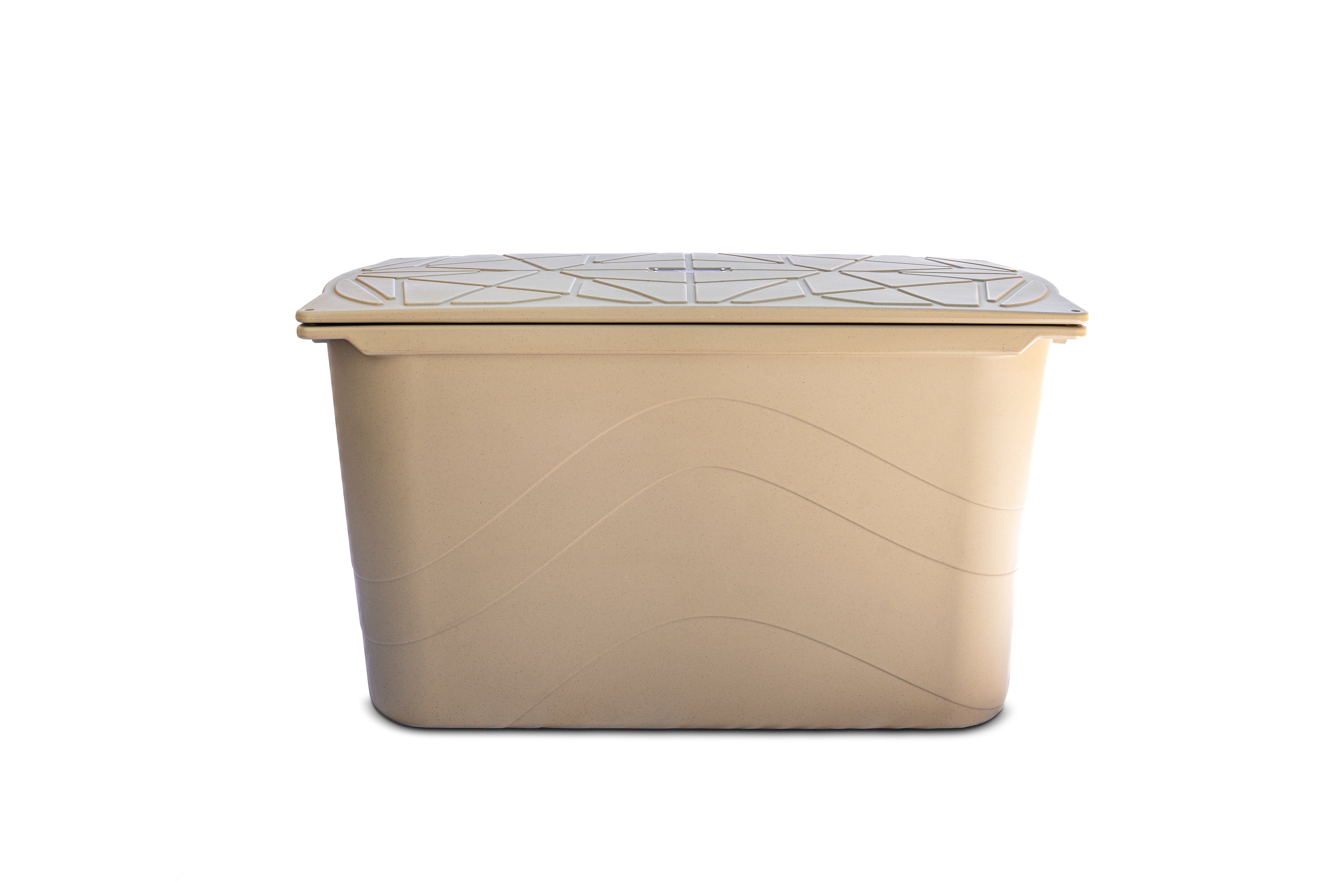 Frozin 400 Cold Plunge Tub in Tan, front view #Color_Tan