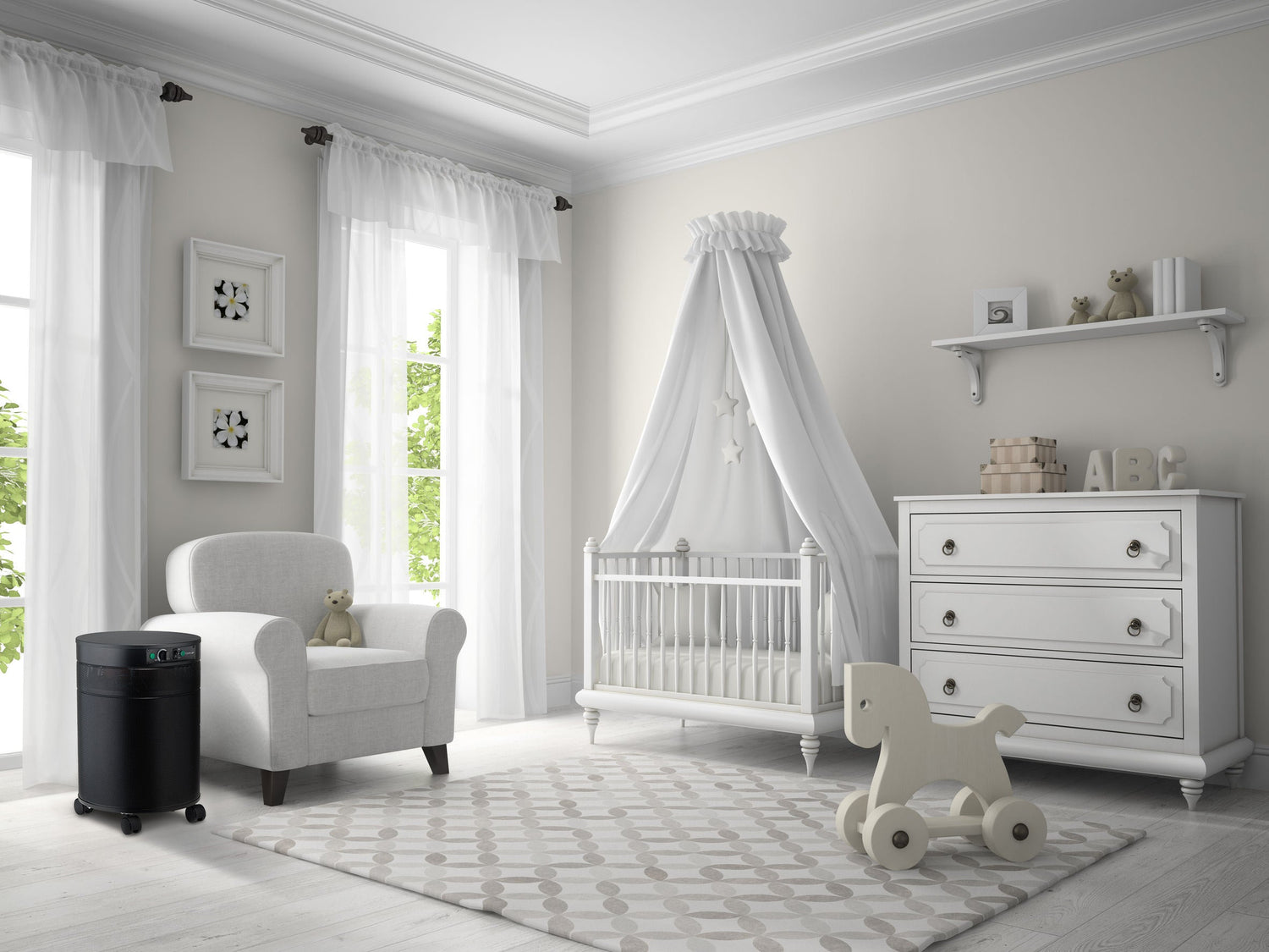 Airpura air purifier in a living room