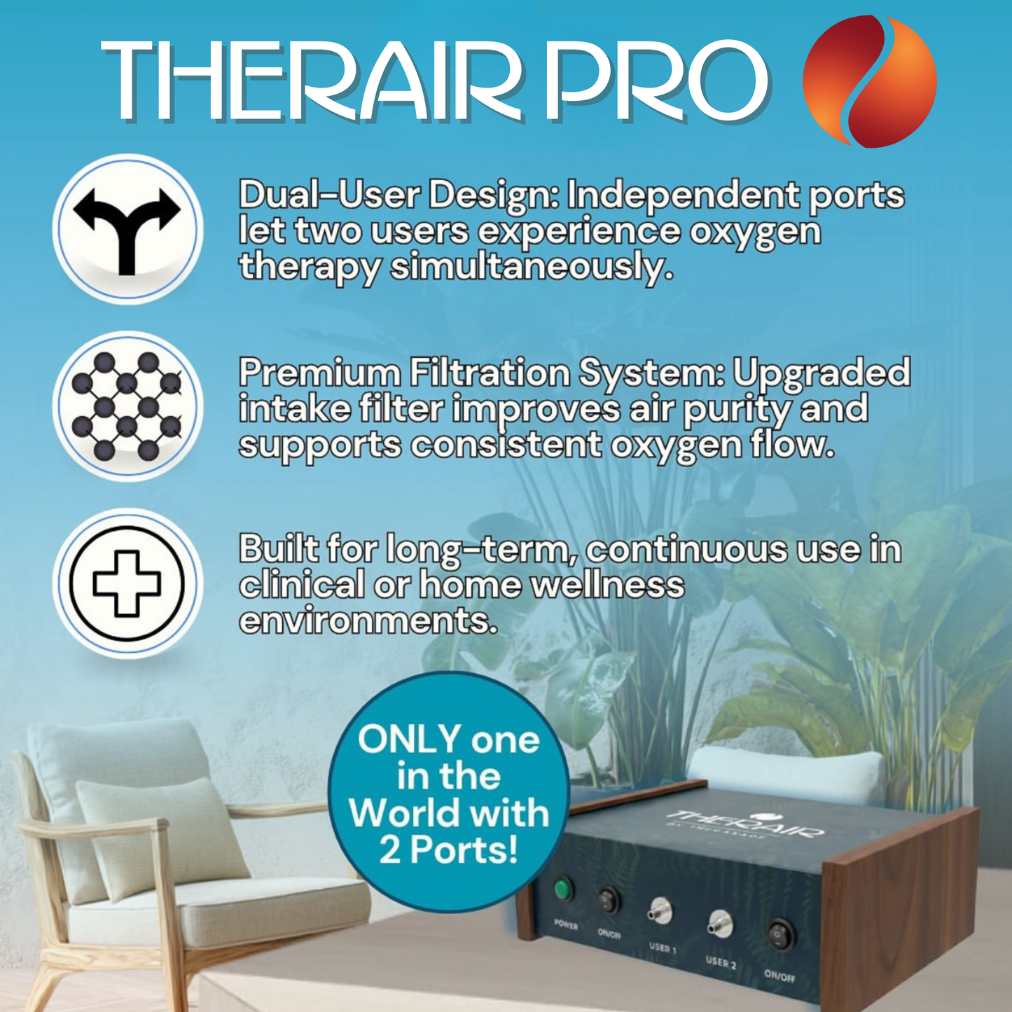TherAir Pro Dual-User Energized Oxygen System