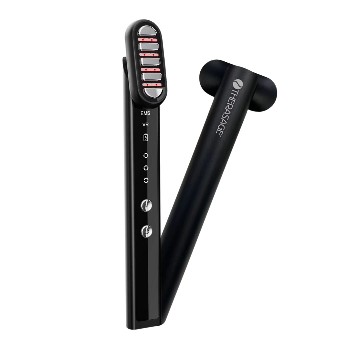 TheraSculpt handheld facial device, front and side view