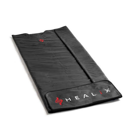 HEALiX Infrared Sauna Blanket laid flat, studio view