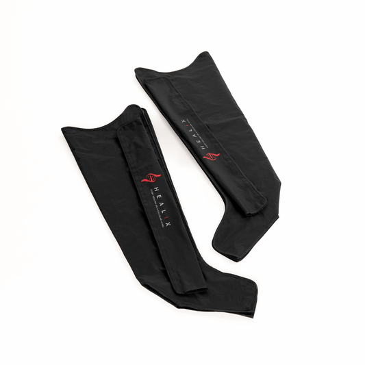 HEALiX Flow Pro Compression Boots pair, studio view