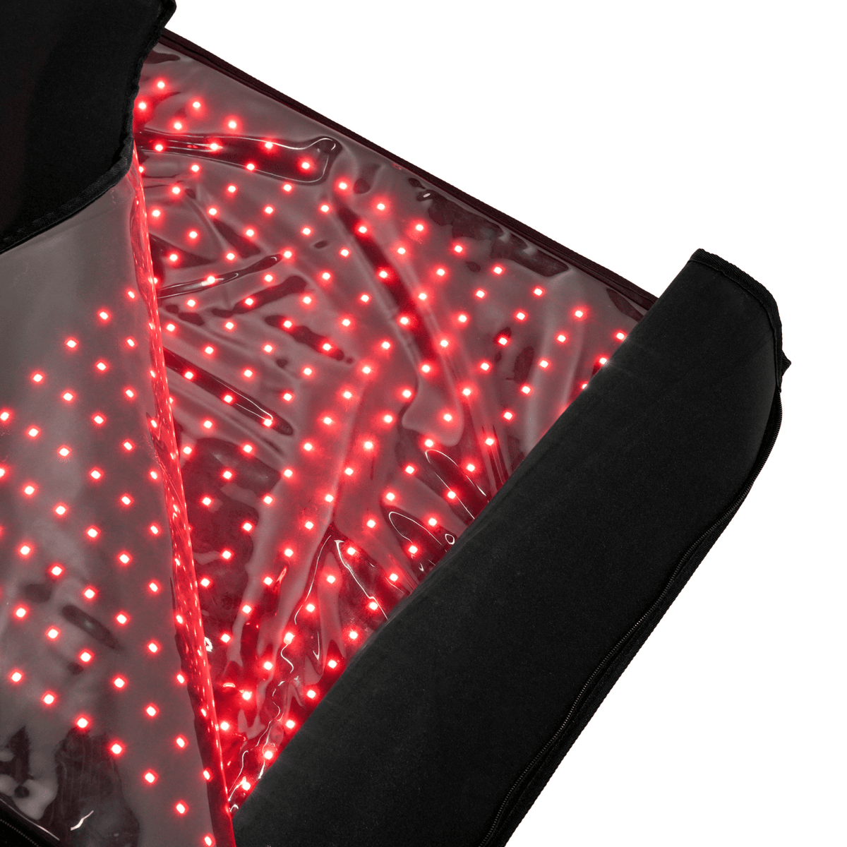 HEALiX Elevate Light Pod interior lining detail with red LEDs lit