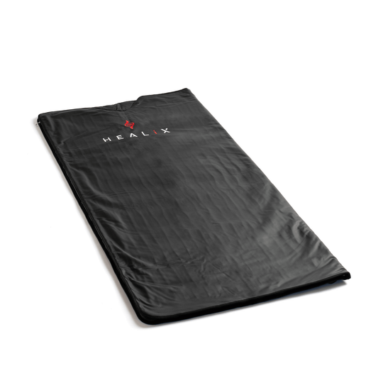 HEALiX-Z Infrared Sauna Blanket laid flat, studio view