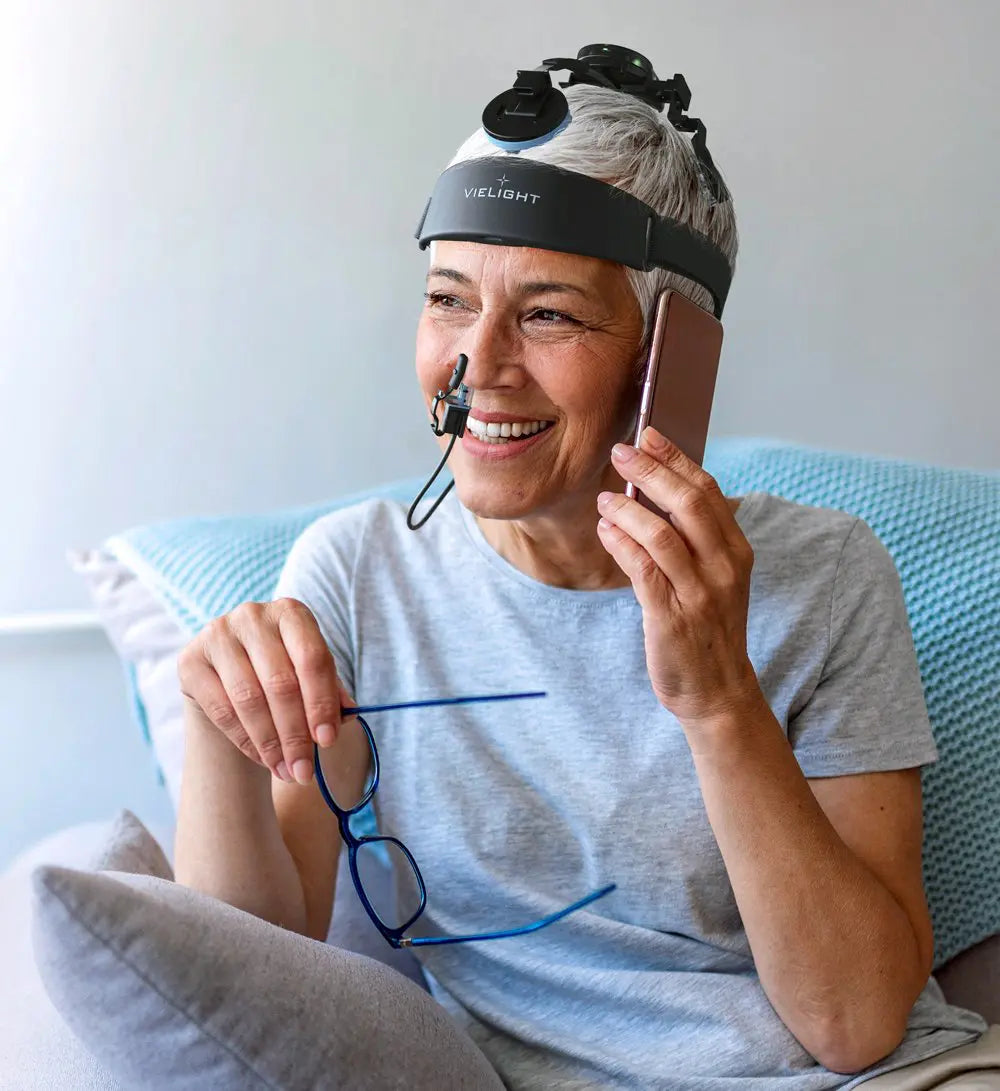 Vielight Neuro Alpha 4 brain photobiomodulation headset, front view