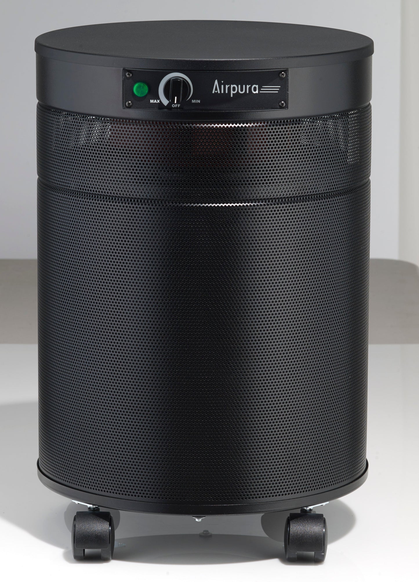 Airpura Formaldehyde air purifier, black finish, front view