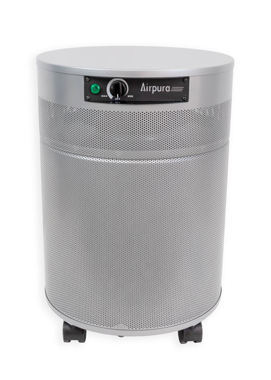 Airpura Healthcare air purifier, Soft Silver finish, front view