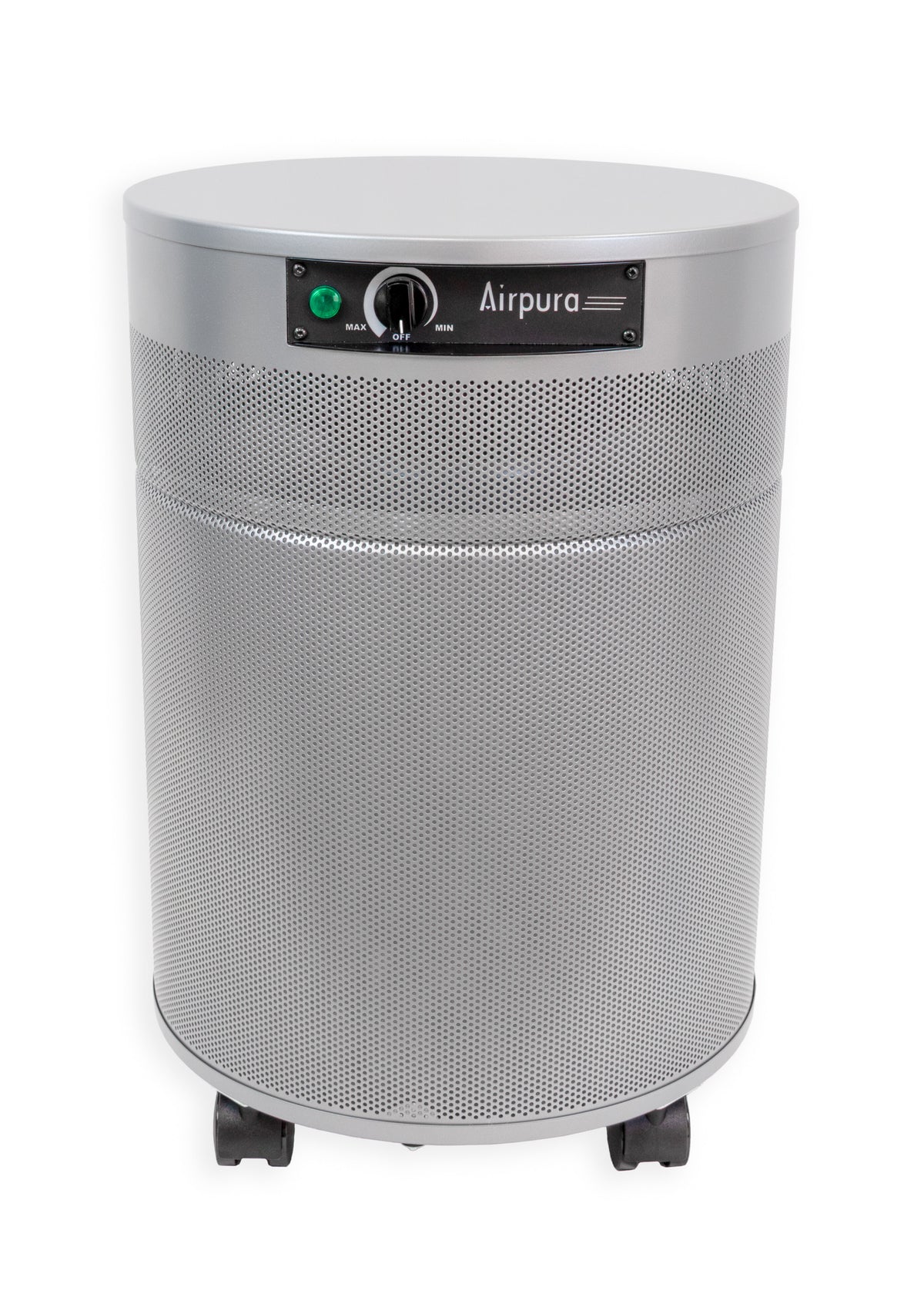 Airpura Comprehensive air purifier, Soft Silver finish, front view