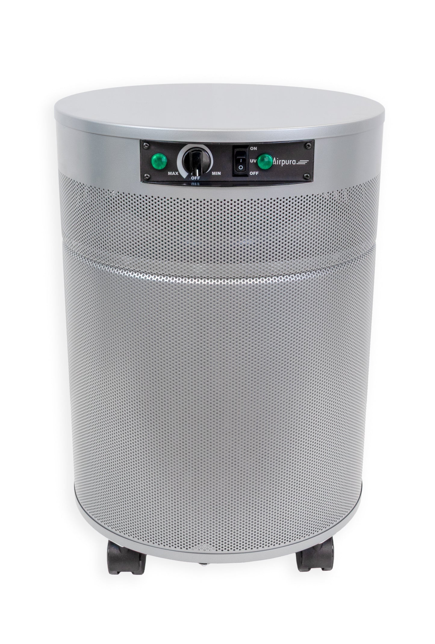 Airpura Microorganisms UV air purifier, Soft Silver finish, front view