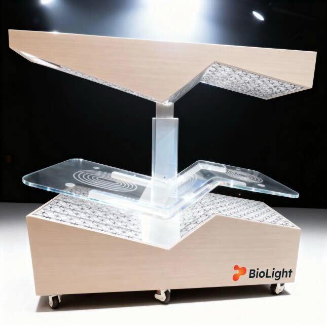 BioLight Aether Chamber studio photograph, wings open and unlit