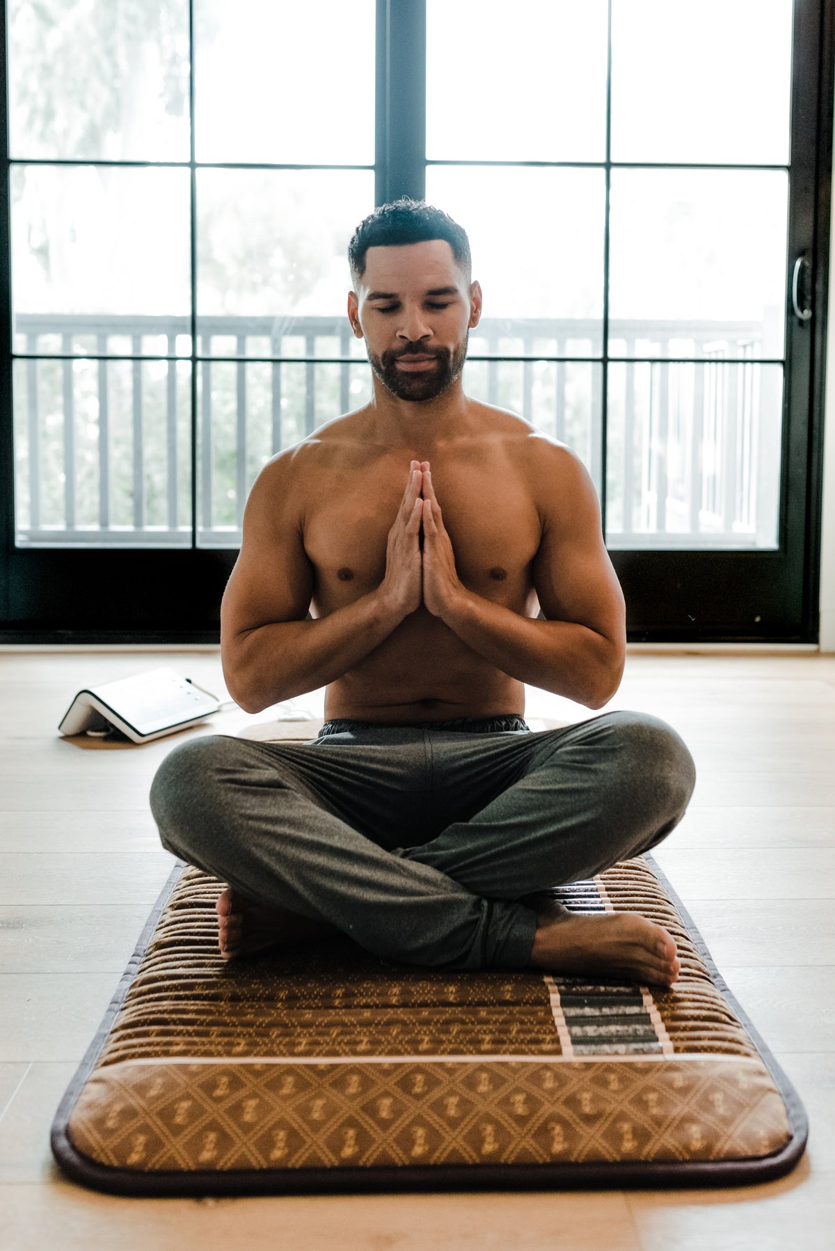 Seated meditation on the BioMat Pro