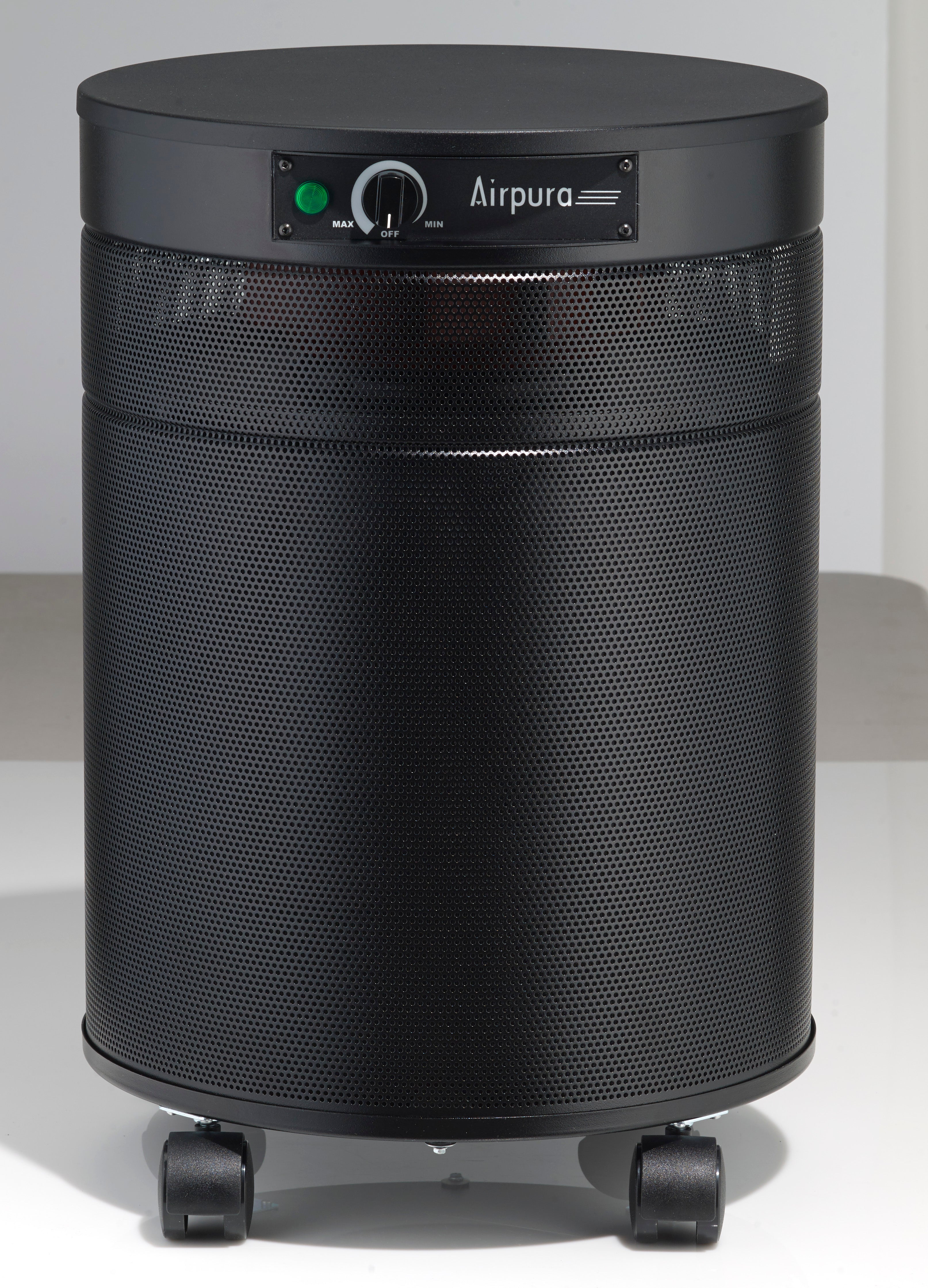 Airpura All-Purpose air purifier, black finish, front view