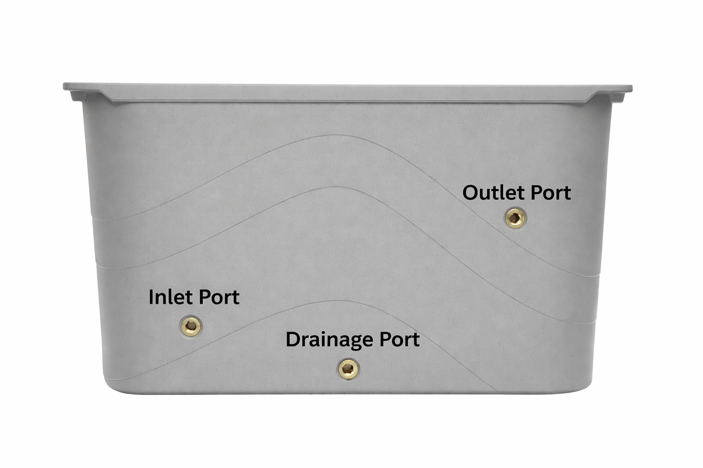 Frozin Grey Granite tub hose ports labeled #Color_Grey Granite