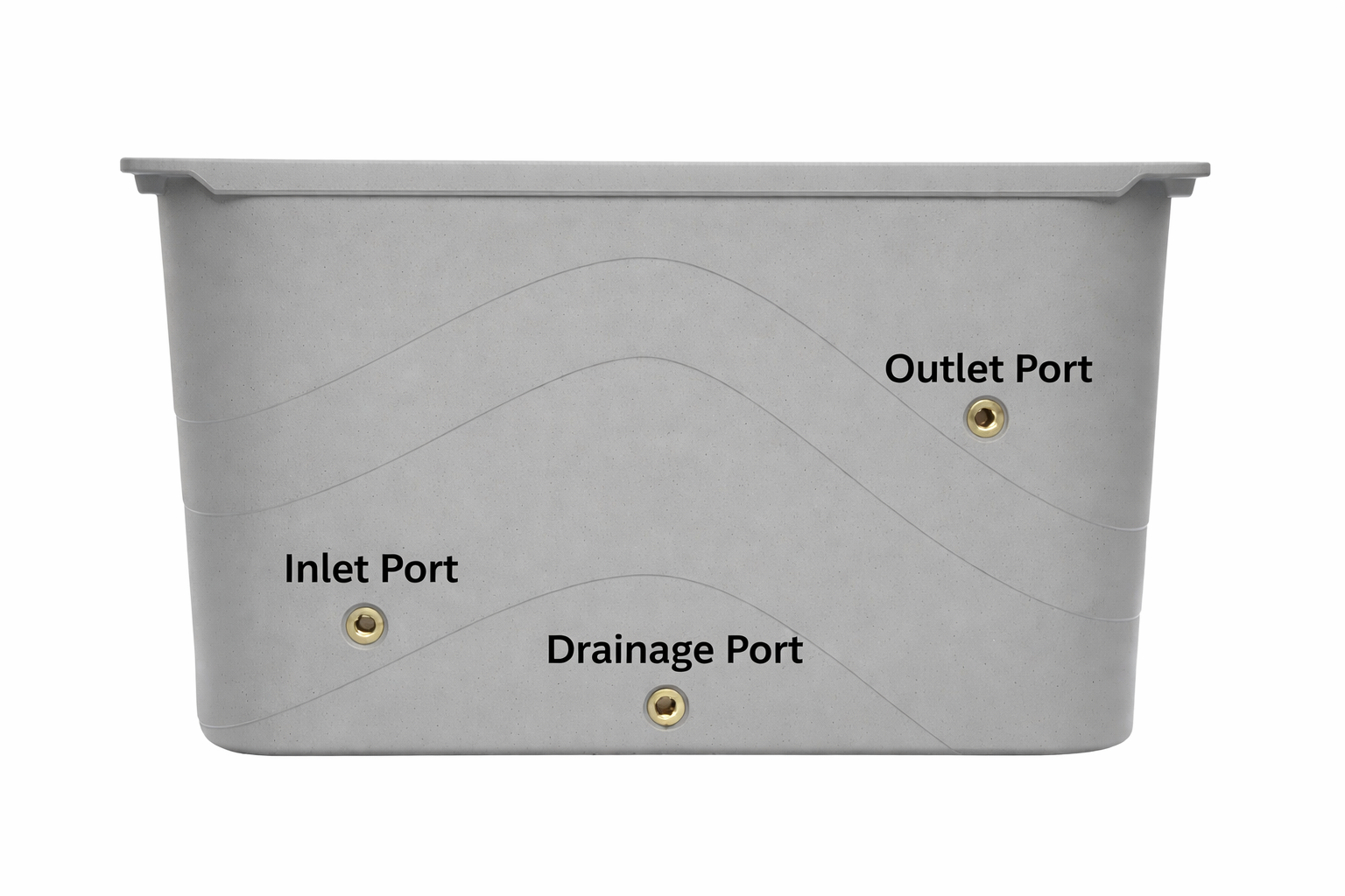 Frozin Grey Granite tub hose ports labeled #Color_Grey Granite