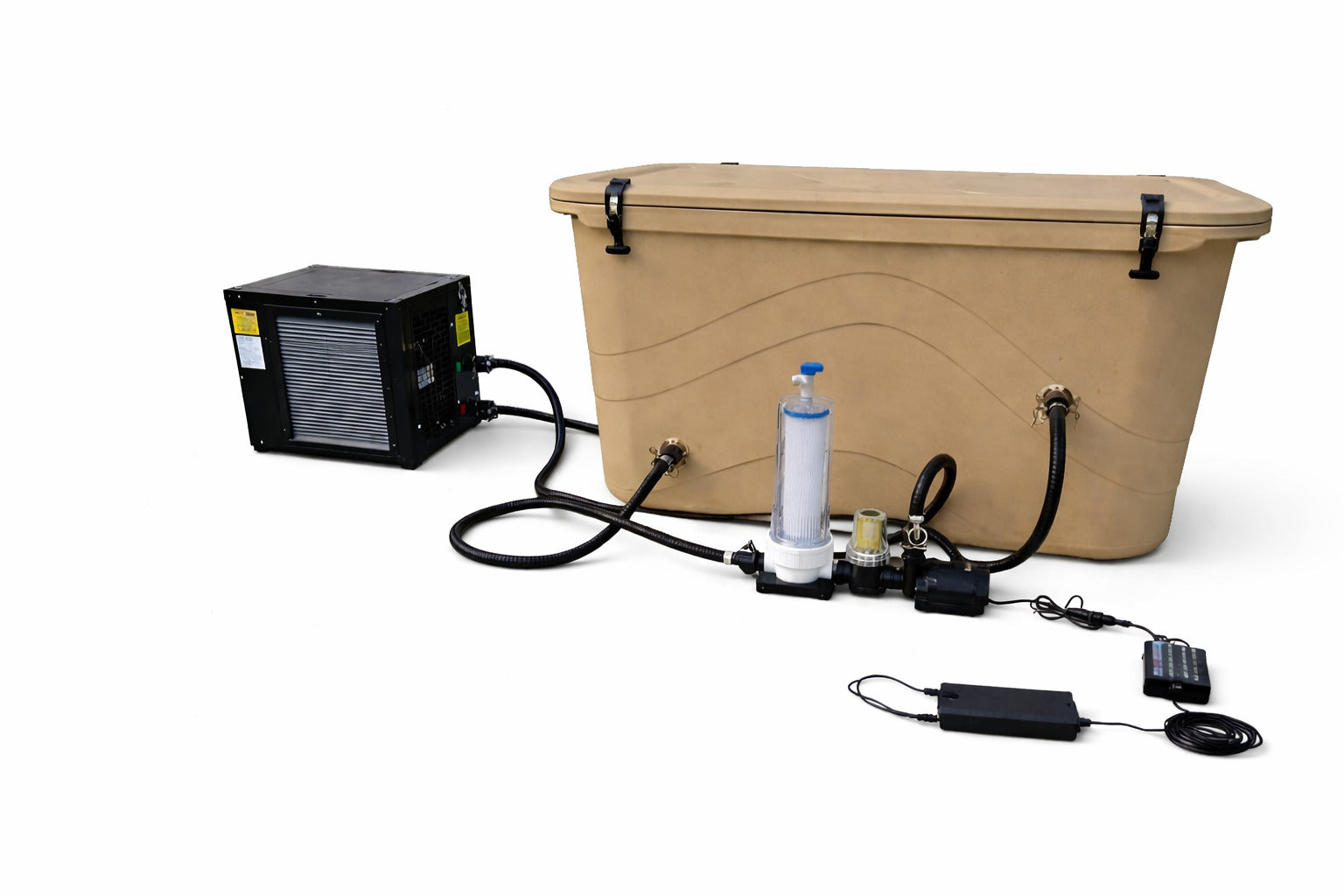 Frozin tan cold plunge system with chiller #Color_Tan