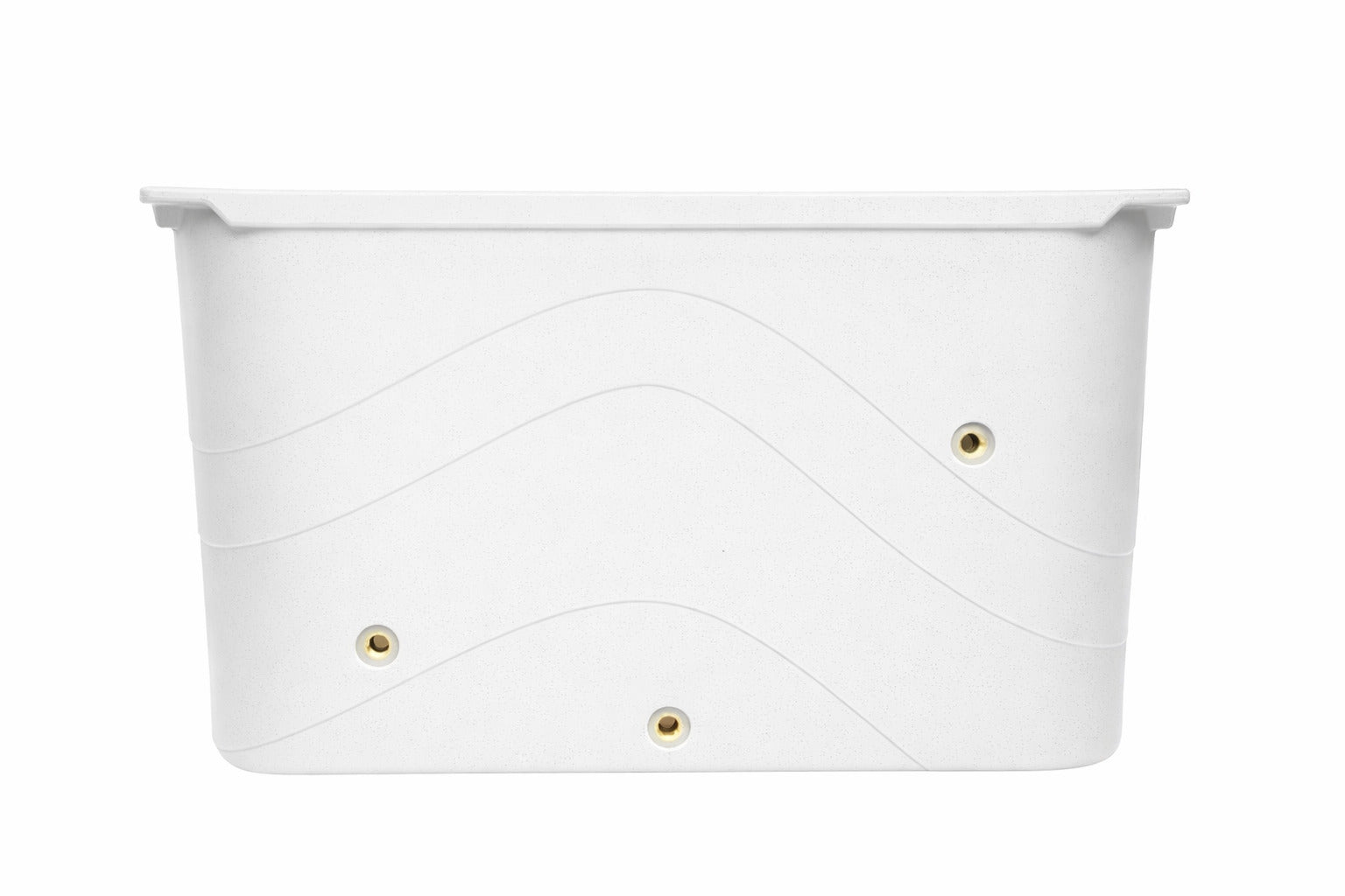 Frozin 400 white granite cold plunge tub, front view #Color_White Granite