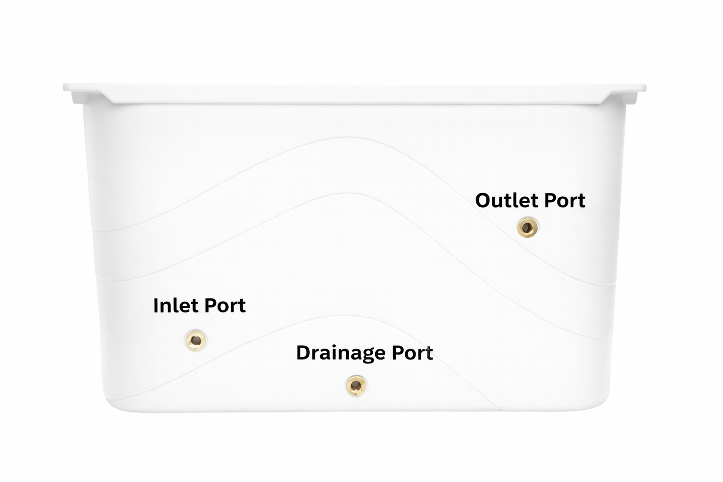 Frozin White Granite tub hose ports labeled #Color_White Granite