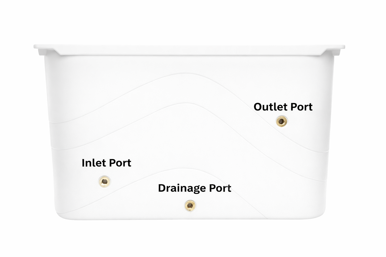 Frozin White Granite tub hose ports labeled #Color_White Granite