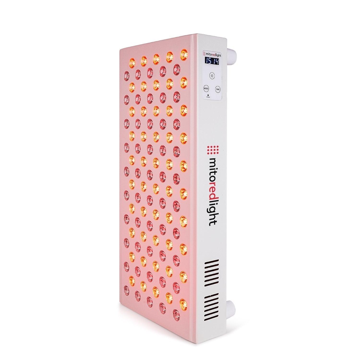 MitoMID 2.0 red light therapy panel, angled front view
