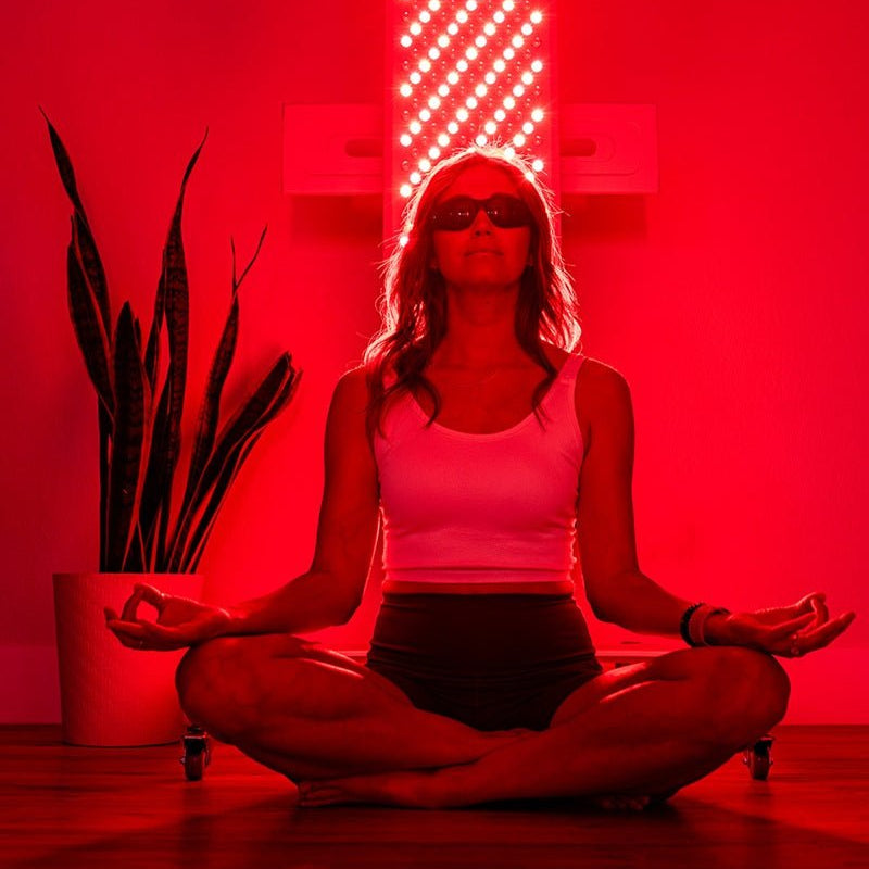 Meditating in front of the MitoPRO+ panel
