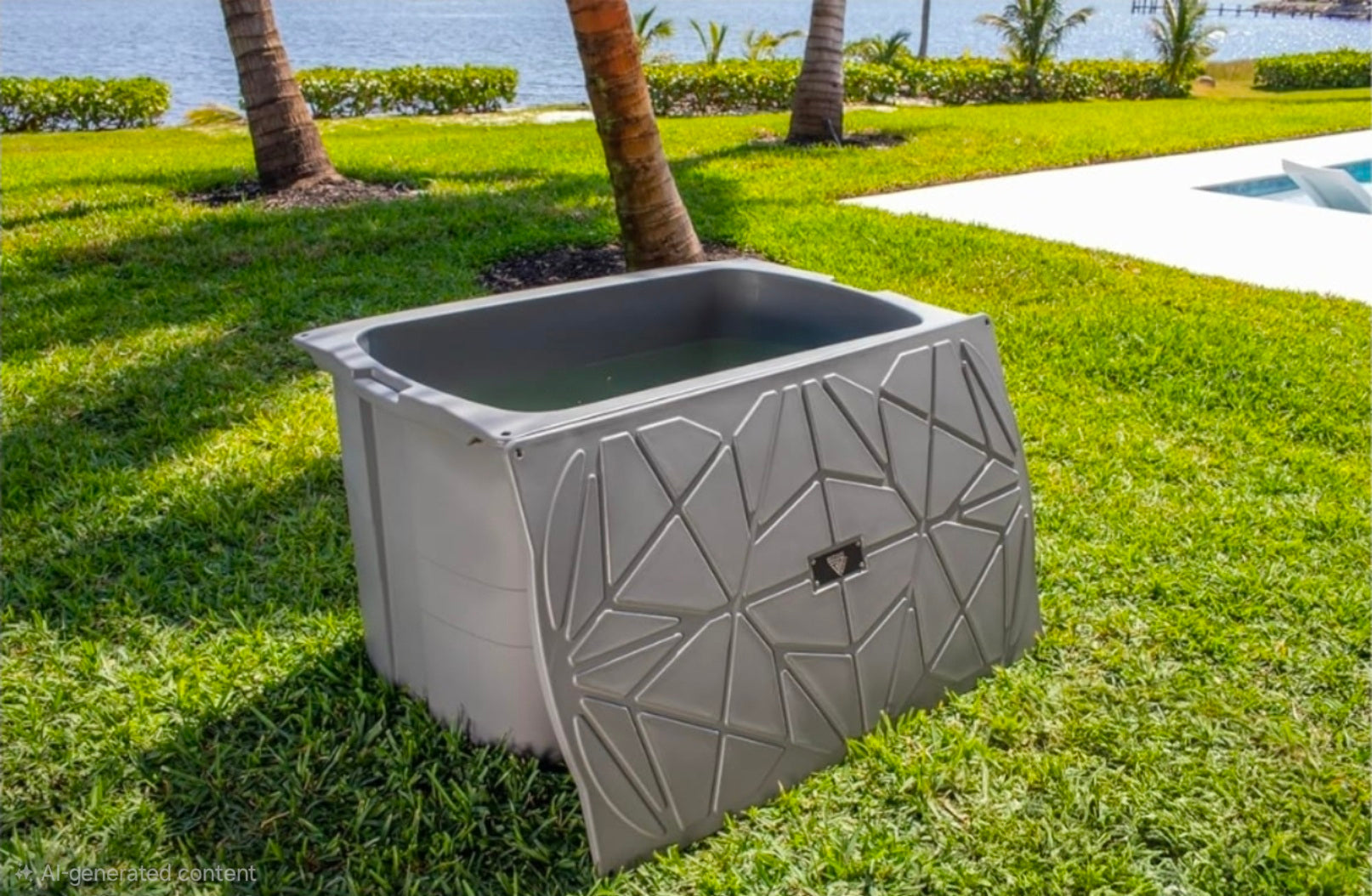 Frozin 400 Cold Plunge Tub Grey Granite #Color_Grey Granite