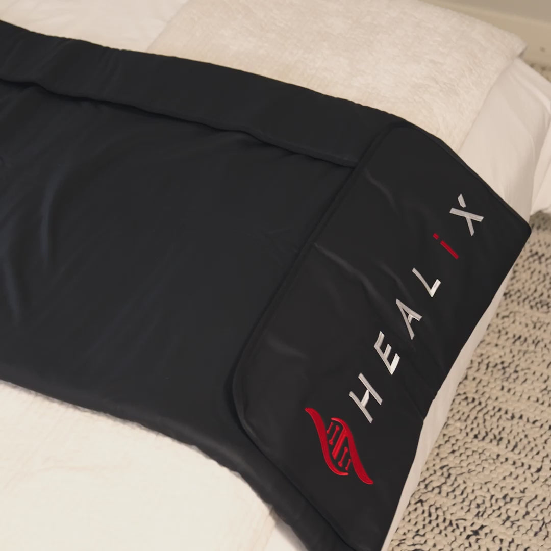 HEALiX Infrared Sauna Blanket video: setting up, the controller, and a session
