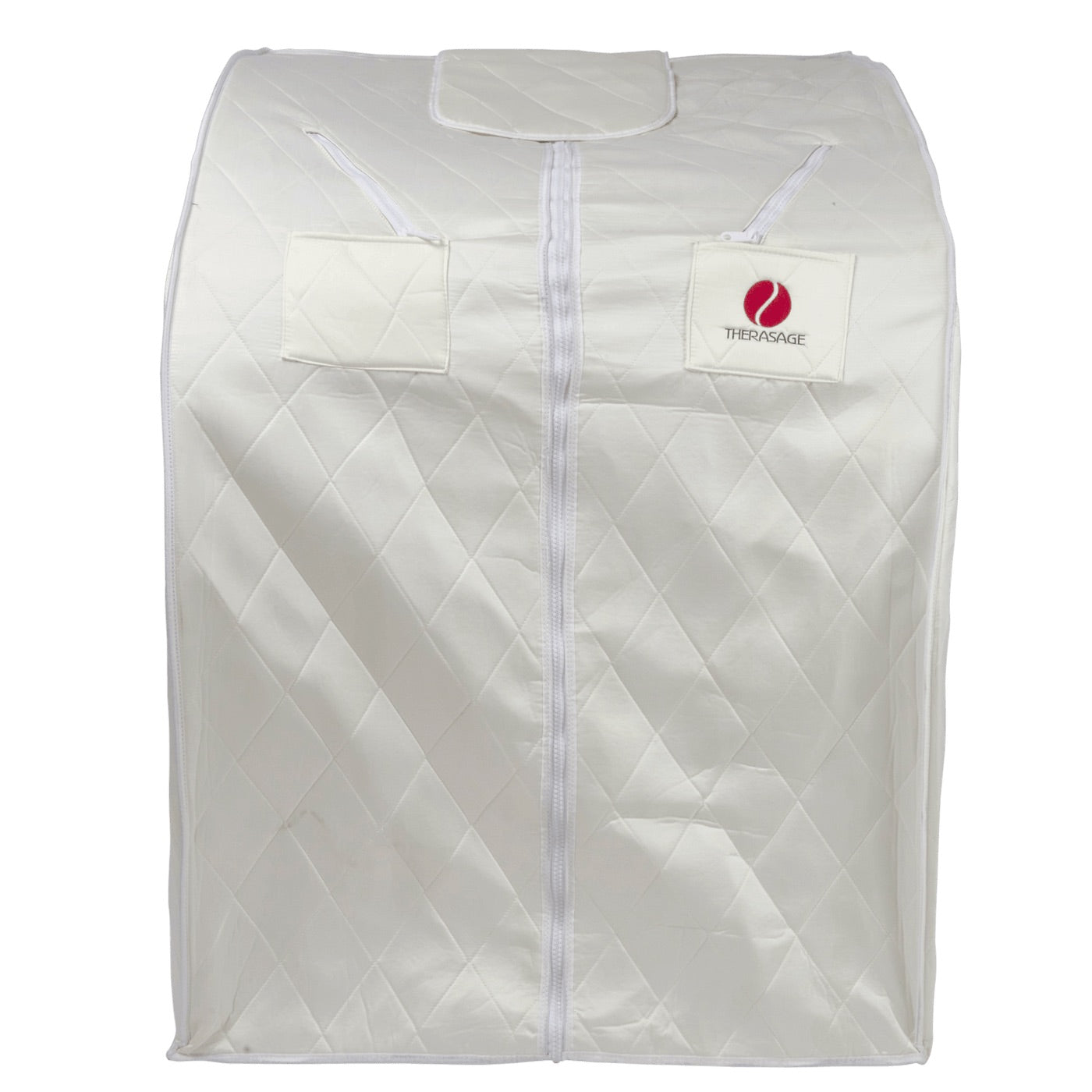 Thera360 Plus portable sauna in white, zipped closed #Color_White