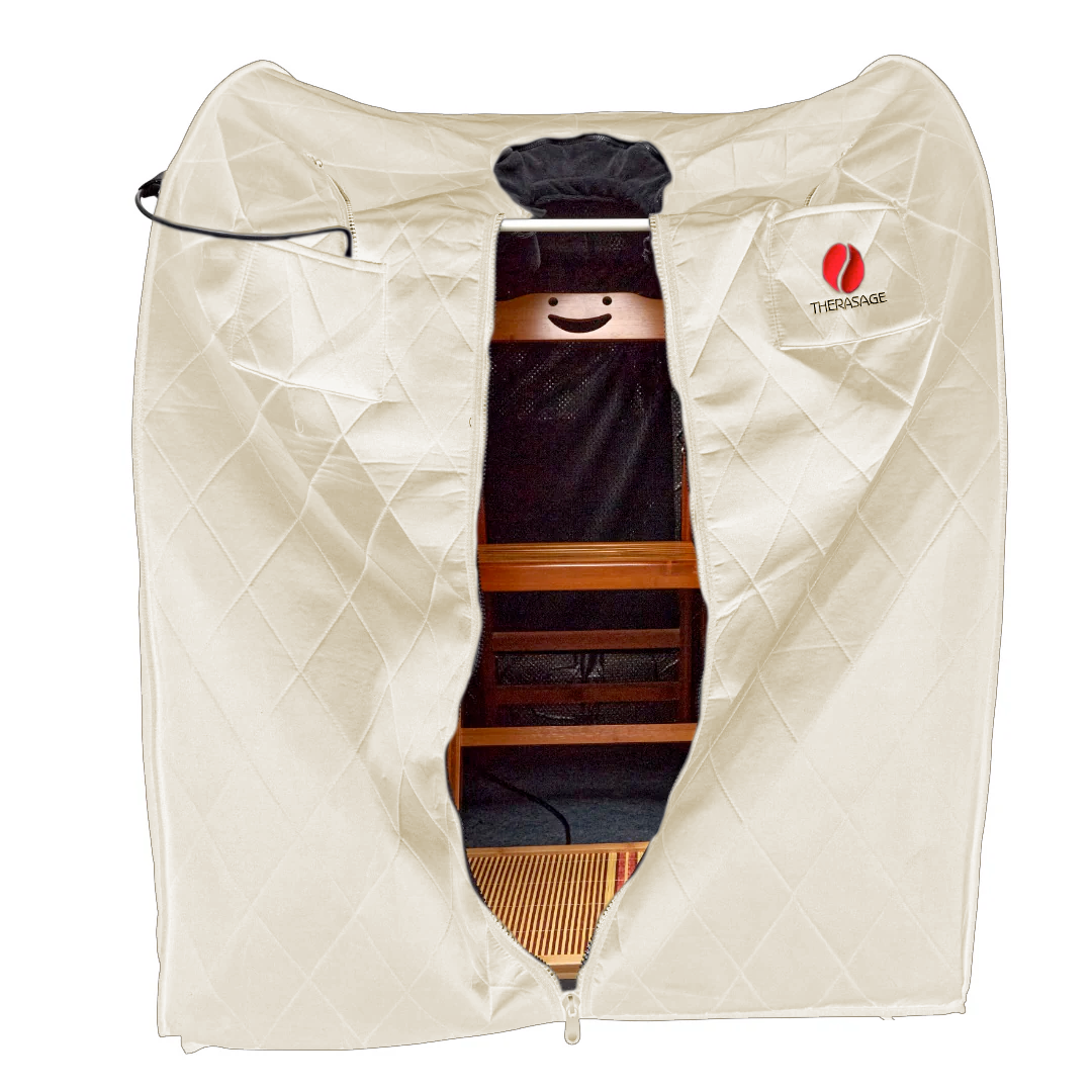 Thera360 Plus portable sauna in white, front open #Color_White