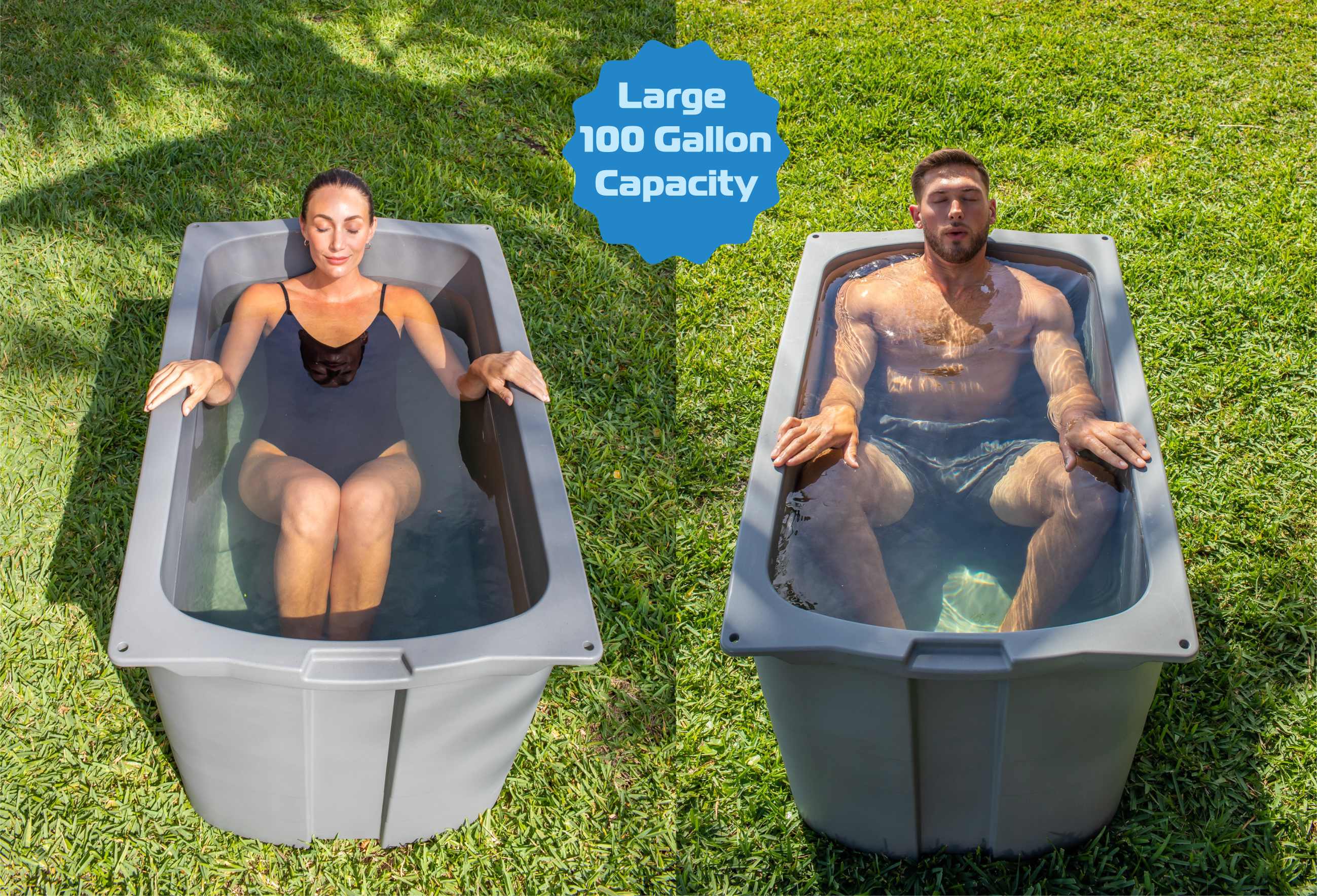 Frozin 400 grey granite tubs overhead, large 100 gallon capacity #Color_Grey Granite